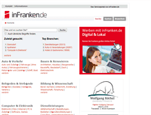Tablet Screenshot of branchen.infranken.de